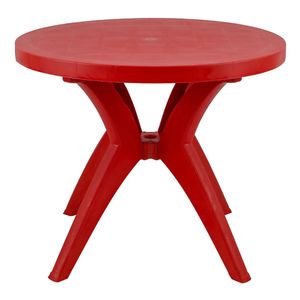 Mesa de Plástico Forte Deluxe Vermelha