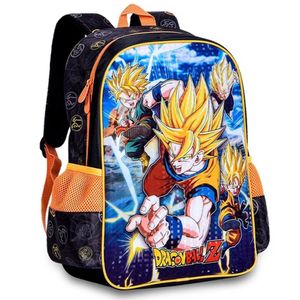 Mochila Escolar de Alças Dragon Ball Z Anime Super Saiyajin Clio