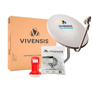Antena Vivensis Parabólica 60cm Banda KU e 5G Externa, Sem Receptor