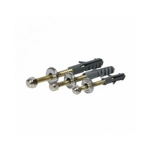 Parafuso Sanit Latonado Luxo Bucha 08 02Pcs Blister