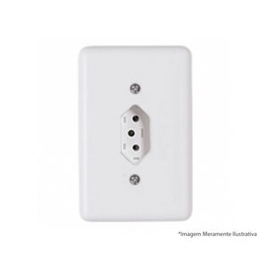 Tomada Ilumi Stylus Bip 2P+T C/Pl 10A 250V 20140