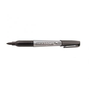 Marcador Permanente Brasfort P.Fina Preta 7855 c/12pcs
