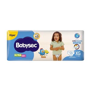 Fralda Babysec Hiper XG 56 Unidades