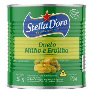 Ervilha e Milho Verde em Conserva Dueto Stella D'oro Lata 170g