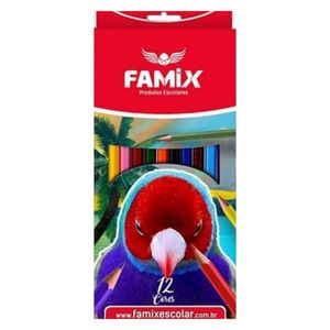 Lápis de Cor Famix Hexagonal Grande