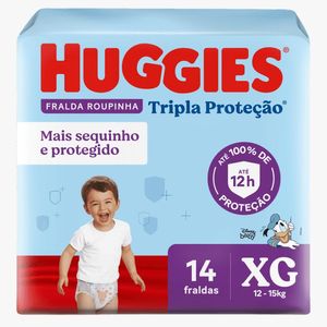 Fralda Huggies Tripla Roupinha Jumbinho XG Pacote com 14 Unidades