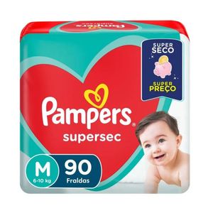 Fralda Descartável Super Sec Hiper Pampers Tamanho M 90x1