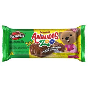 Bolinho Richester Animados Zoo Brigadeiro com Chocolate 40g