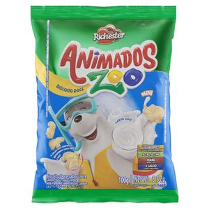 Biscoito Richester Animados Zoo Doce Leite 100g
