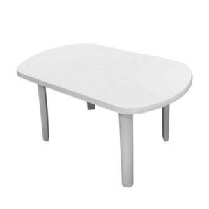 Mesa de Plástico Retangular Desmontável Topplast Branco