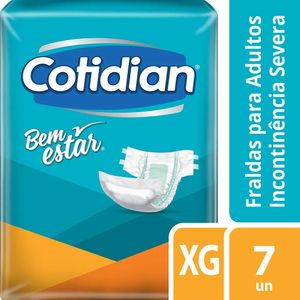 Fralda Adulto Bem Estar Cotidian XG 8 unidades