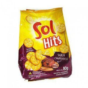 Biscoito Hit Sabor Churrasco Sol 80g