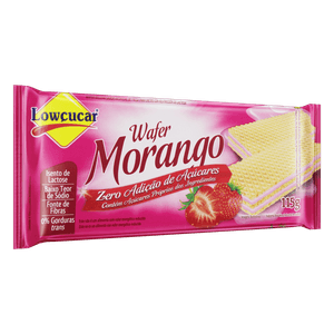 Biscoito Wafer Recheio Morango Zero Lactose Lowçucar Pacote