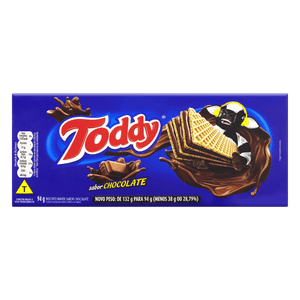 Biscoito Wafer Chocolate Toddy Pacote 94g