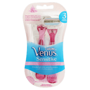 Aparelho Descartável para Depilar Gillette Venus Sensitive Pacote com 2 Unidades
