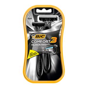 Aparelho Descartável para Barbear Bic Comfort 3 Black Night 2 Unidades