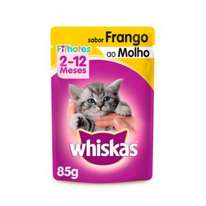 Ração para Gato Filhote Sabor Frango Whiskas 85g