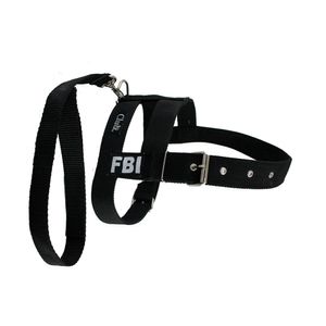 Conjuto Guia E Peitoral FBI N6 Preto