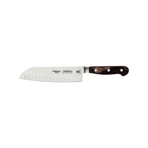 Faca Santoku Tramontina Century Wood em Inox e Cabo Castanho