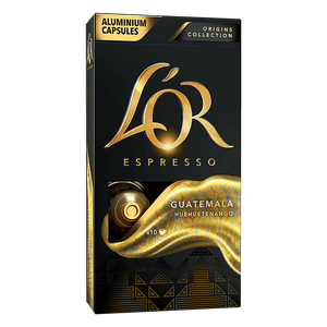 Cápsula de Café Espresso Guatemala Huehuetenango L'or 52G Caixa com 10 Unidades