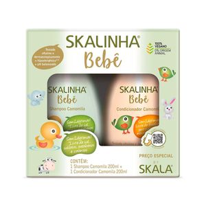 Kit Skalinha Bebê Shampoo Camomila 200ml + Condicionador Camomila 200ml