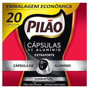 Café em Cápsulas de Torrado e moído Pilão Extraforte 12  - 104g com 20 Cápsulas