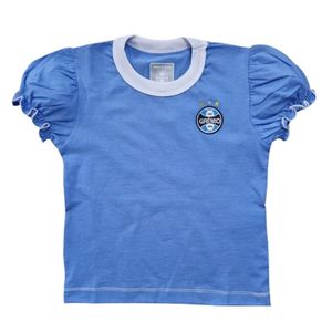 Camisa Infantil Grêmio Baby Look Azul Oficial