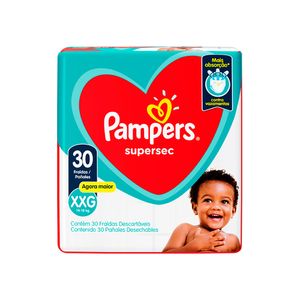 Fralda Descartável Infantil Pampers Supersec XXG Pacote 30 Unidades