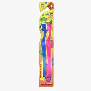 Escova Dental Basic Color Macia Dental Clean Pacote com 2 Unidades