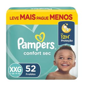 Fralda Descartável Pampers Confort Sec Tamanho XXG 52x1