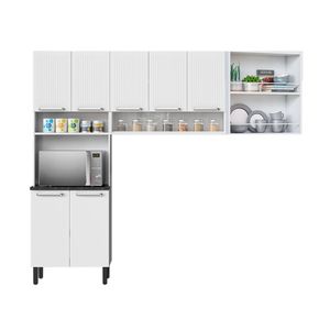Cozinha 7 Portas Moderna Itatiaia Branco Neve