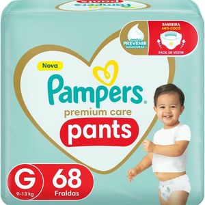 Fralda Descartável Pampers Pants Premium Care Hiper Tamanho G 68x1