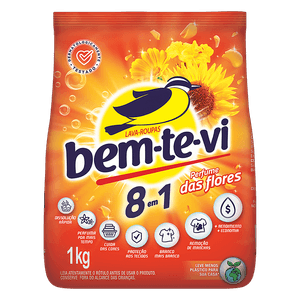 Sabão em Pó Bem-Te-Vi Perfume das Flores 1kg