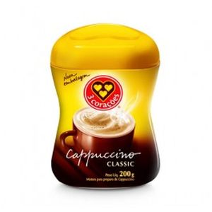 Cappuccino Classic 3 Corações Pote 200g