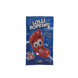Pirulito Lolli Popkins Pé Framboesa 10g