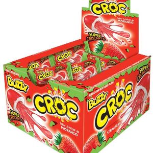 Chiclete Sabor Morango Croc Caixa com 40 Unidades