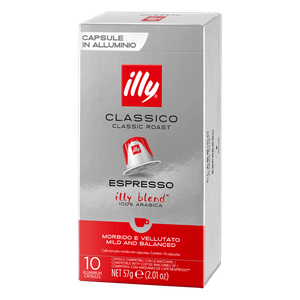 Café em Cápsula Torrado e Moído Clássico Espresso Illy Caixa 57g 10 Unidades