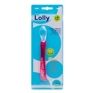 Colher de Silicone Lolly Baby Oce Rosa