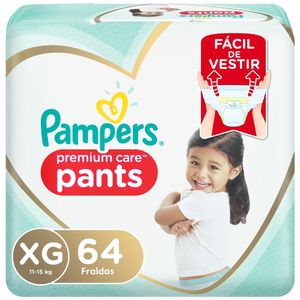 Fralda Pampers Descartável Pants Premium Care Tamanho XG 64x1