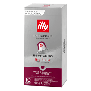 Café em Cápsula Torrado e Moído Intenso Espresso Illy 57g Caixa com 10 Unidades