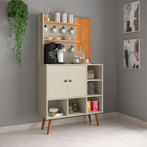 Cantinho de Café Aurora Patrimar Ripado Off White/Cinamomo