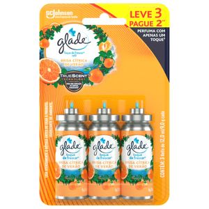 Desodorizador Glade Toque de Frescor Refil Brisa Cítrica de Verão 12ml Leve 3 Pague 2
