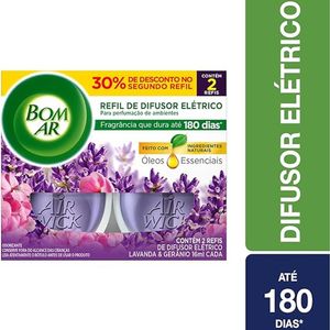 Aromatizador Bom Ar Elétrico Refil 30%OFF 2und