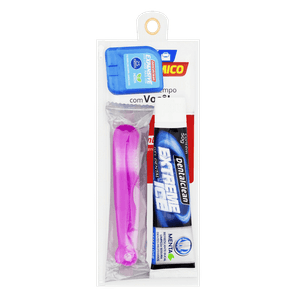 Kit Creme Dental 50g + Escova + Fio Dental Dentalclean