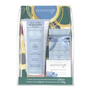 Kit Giovanna Baby Blue Loção Hidratante 200ml+Colônia+Sabonete