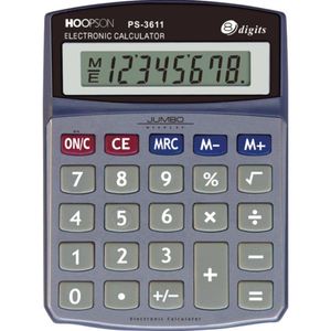 Calculadora De Mesa Cinza Com 8 Dígitos
