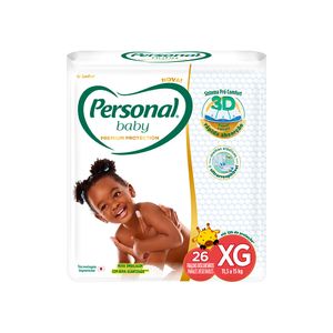 Fralda Descartável Personal Baby Premium Protection XG Pacote Com 26 Unidades
