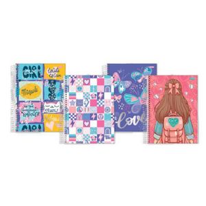 Caderno Capa Dura 20 Materias 400 Folhas Princesa Lilly Teen Malthus