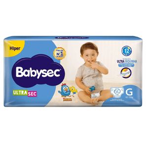 Fralda Babysec Hiper G 60 Unidades