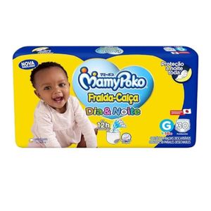 Fralda Descartável Calça Mamypoko Dia&Noite Mega Tamanho G 30x1